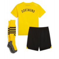 Fotballdrakt Barn Borussia Dortmund Hjemmedraktsett 2023-24 Kortermet (+ Korte bukser)
